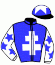casaque portée par Zuliani L. jockey du cheval de course NATURE VALLEY, information pmu ZETURF