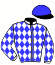 casaque portée par Bouteiller G. jockey du cheval de course FLEUR DU LANDRET, information pmu ZETURF