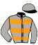 casaque portée par Riou C. jockey du cheval de course XACTE, information pmu ZETURF
