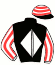 casaque portée par Bernard A. jockey du cheval de course JUKIRIKO, information pmu ZETURF