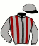 casaque portée par Bourgeais A. jockey du cheval de course KIENTZHEIM, information pmu ZETURF