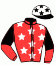 casaque portée par Ploquin Pau. Ph. jockey du cheval de course ILANO DE MONGOCHY, information pmu ZETURF