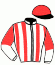 casaque portée par Mottier M. jockey du cheval de course ILLENC DES BOSC, information pmu ZETURF