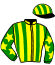 casaque portée par Schotter Mlle C. jockey du cheval de course DIEGO DECOULGENS, information pmu ZETURF