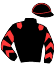 casaque portée par Grimault A. Ph. jockey du cheval de course HARAGONAIS, information pmu ZETURF