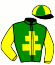 casaque portée par Dauverne D. jockey du cheval de course JITANA WILD, information pmu ZETURF