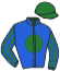 casaque portée par Maillot S. jockey du cheval de course CATY FISH, information pmu ZETURF