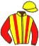 casaque portée par Lebouc Hug. jockey du cheval de course RAISON GARDEE, information pmu ZETURF