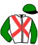casaque portée par Mendizabal I. jockey du cheval de course BRAMANS, information pmu ZETURF