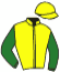 casaque portée par Bachelot T. jockey du cheval de course JUGANDO, information pmu ZETURF
