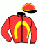 casaque portée par Mottier M. jockey du cheval de course HAND FULL, information pmu ZETURF