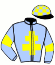 casaque portée par Callico Mlle C. jockey du cheval de course GLOIRE D'AMOUR (FR), information pmu ZETURF
