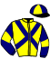 casaque portée par Rochard B. jockey du cheval de course ENERGIE D'ANLOUNA (FR), information pmu ZETURF