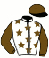 casaque portée par Lecanu F. jockey du cheval de course INES DES EPINES (FR), information pmu ZETURF
