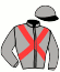 casaque portée par Saussaye V. jockey du cheval de course CLEVNER (FR), information pmu ZETURF