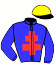 casaque portée par Barrier A. jockey du cheval de course HOTESSE DARLING (FR), information pmu ZETURF