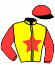 casaque portée par Andre A. jockey du cheval de course HIP HOP D'EURVAD, information pmu ZETURF