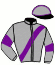 casaque portée par Mottier M. jockey du cheval de course GELADOR (FR), information pmu ZETURF