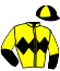 casaque portée par Mangione R. jockey du cheval de course MY PREMIER COUNTY, information pmu ZETURF