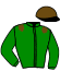 casaque portée par Pacaut Mlle C. jockey du cheval de course DJENABA (FR), information pmu ZETURF