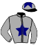 casaque portée par Cabre J. jockey du cheval de course BRONISLAS (FR), information pmu ZETURF