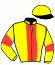 casaque portée par Marie B. jockey du cheval de course LOOPING (GB), information pmu ZETURF