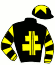 casaque portée par Santiago Mlle D. jockey du cheval de course LALYROSE (FR), information pmu ZETURF