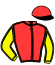 casaque portée par Janneau Mme Cha. jockey du cheval de course FALMOUTH LIGHT (FR), information pmu ZETURF
