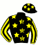 casaque portée par Campain S. jockey du cheval de course EDJO DU MONT (FR), information pmu ZETURF