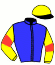 casaque portée par Rochard B. jockey du cheval de course HUNADORA, information pmu ZETURF