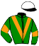 casaque portée par Cabre J. jockey du cheval de course BARDALINO, information pmu ZETURF