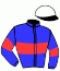 casaque portée par Mangione R. jockey du cheval de course BLUE DREAM, information pmu ZETURF