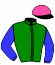casaque portée par Trullier T. jockey du cheval de course ISCA, information pmu ZETURF