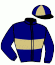 casaque portée par Delalande M. jockey du cheval de course DROLE DE DAME, information pmu ZETURF