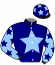 casaque portée par Bachelot T. jockey du cheval de course PARISIAN BELLE, information pmu ZETURF