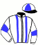 casaque portée par Besnier H. jockey du cheval de course LOUNA CHOPE, information pmu ZETURF