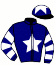 casaque portée par Mangione R. jockey du cheval de course IVAN THE ZAR, information pmu ZETURF