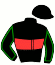 casaque portée par Gelormini G. jockey du cheval de course HERALDIQUE, information pmu ZETURF