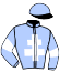 casaque portée par Moriceau A. jockey du cheval de course BLUE WIND TAVEL, information pmu ZETURF