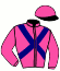 casaque portée par Mlle Levesque T. jockey du cheval de course IGO CLEA, information pmu ZETURF