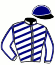 casaque portée par Cuiller Ch. jockey du cheval de course KALOUMA DELADOU, information pmu ZETURF