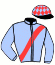 casaque portée par Rochard B. jockey du cheval de course KISS ME JIHEM, information pmu ZETURF