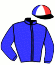 casaque portée par Popot A. jockey du cheval de course JOCELYNE, information pmu ZETURF