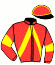 casaque portée par Thomain D. jockey du cheval de course JASPE DU DOLLAR, information pmu ZETURF