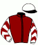 casaque portée par Molins Mme Amb. jockey du cheval de course FLORY DU NINIAN, information pmu ZETURF