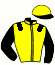 casaque portée par Mangione R. jockey du cheval de course KOULIKOFF, information pmu ZETURF