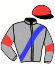 casaque portée par Santiago Mlle D. jockey du cheval de course STARKEY, information pmu ZETURF