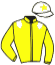 casaque portée par Mangione R. jockey du cheval de course SUNWHITE, information pmu ZETURF