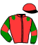 casaque portée par Olivier S. jockey du cheval de course HARIBO DU DOME, information pmu ZETURF