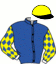 casaque portée par Thomain D. jockey du cheval de course SIDNEY CELEBER, information pmu ZETURF